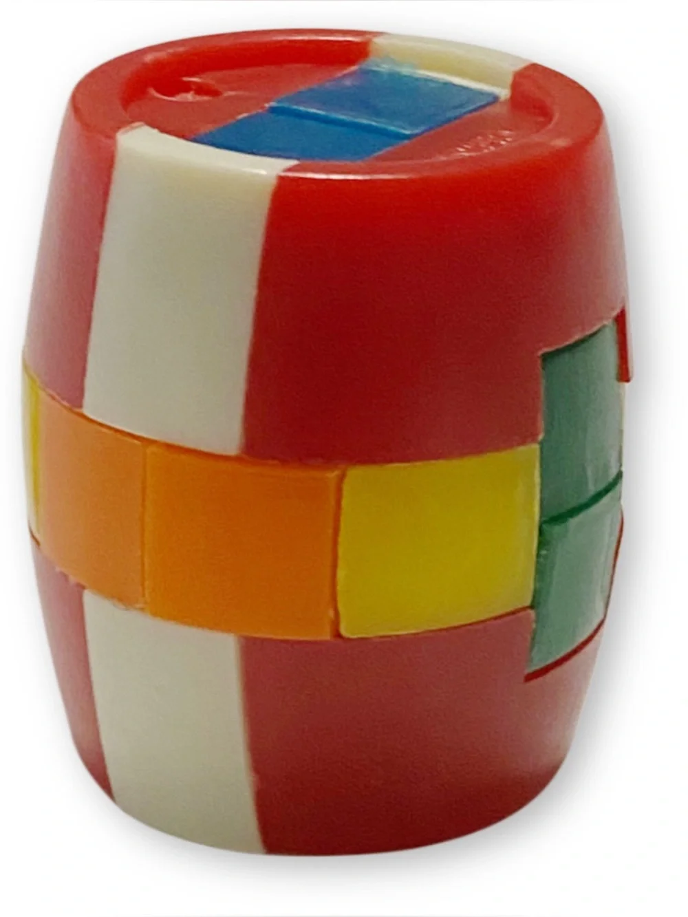 Vintage 70s Rare Kumiki Mini Colorful Barrel Brain Teaser Burr Burr Puzzle Game